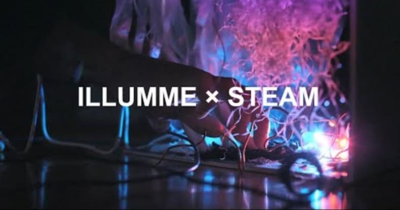 ILLUMMEが光っている様子