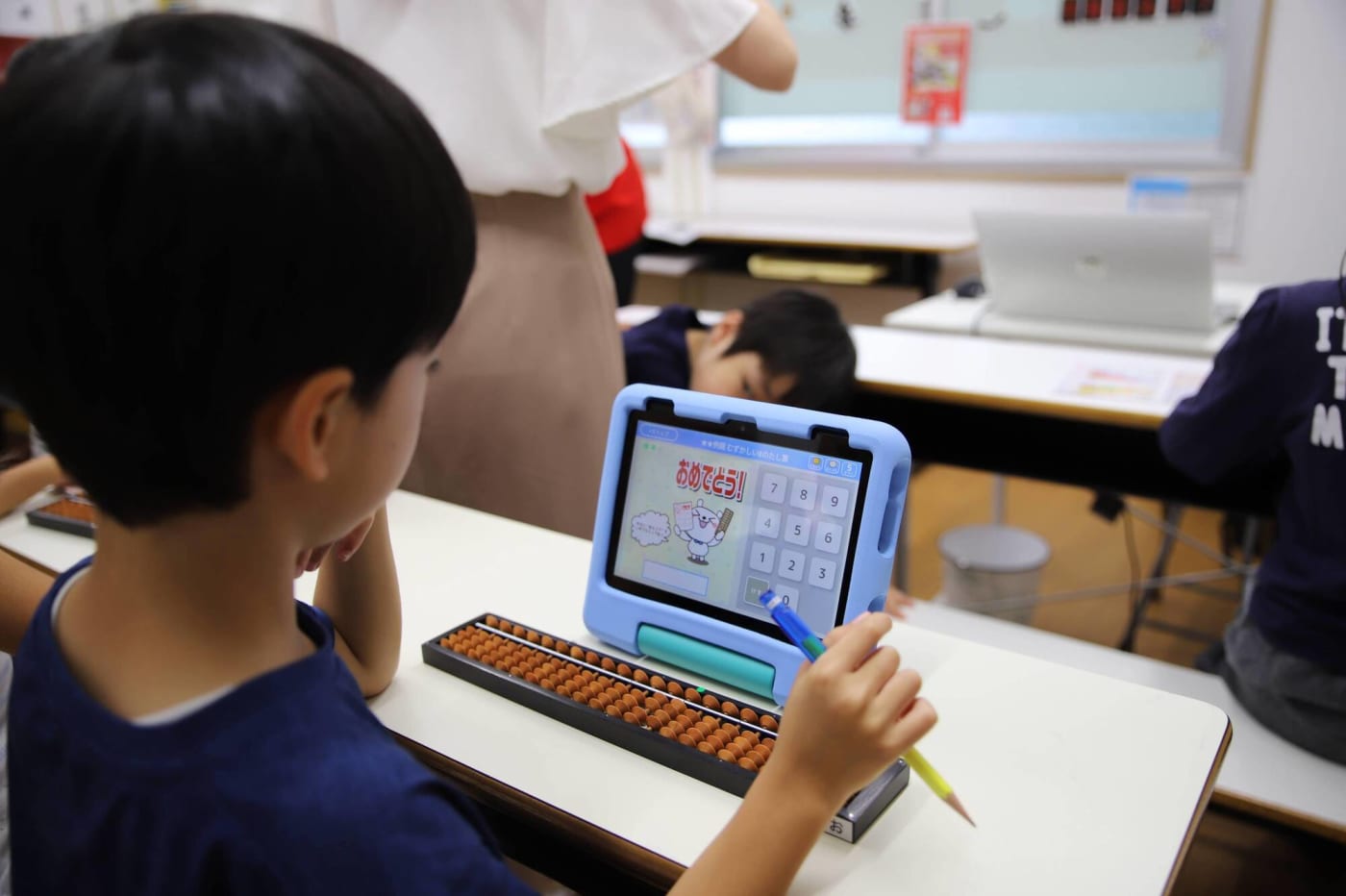 石戸珠算学園豊洲教室の授業の写真