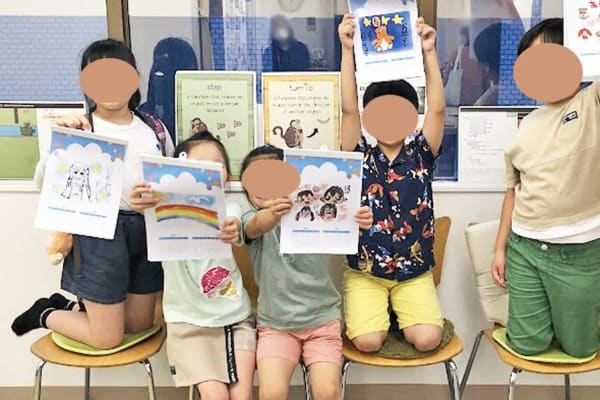 ペイントアプリでお父さんの絵をかいて、カレンダーにしました！