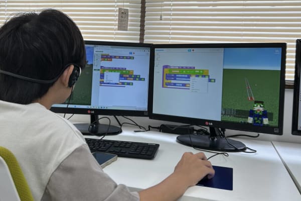 プログラミング学習をしている様子です。