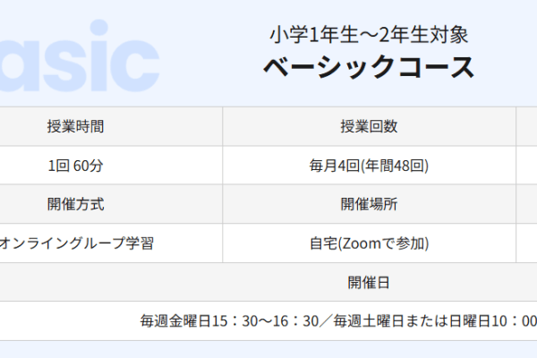 ベーシック曜日時間