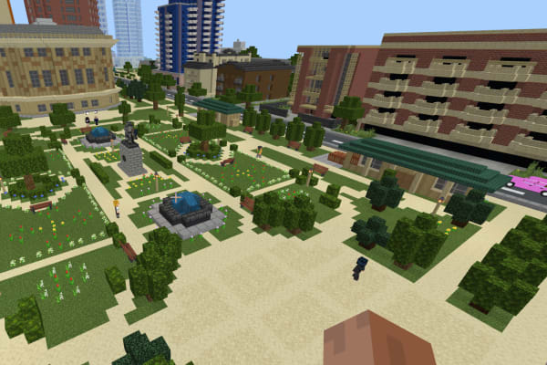 広大なワールドが授業のフィールドです