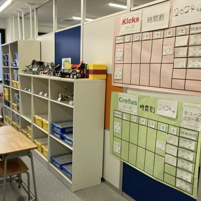 生徒たちのロボット展示場所です。