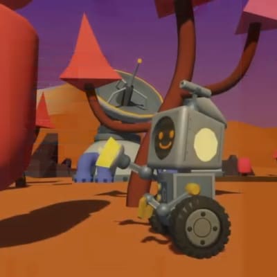 ブロックプログラミングクラスでは、バーチャルロボット教材「ロボティファイ」を使って学びます。