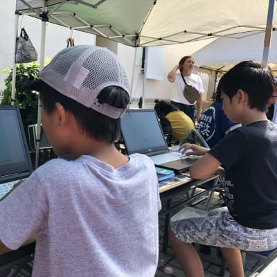 地域イベントなどにも積極的に参加しております。プログラミング体験イベントなど随時開催しております！