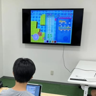 レッスンのイメージです。小集団形式でレッスンを行います！みんなに発表を行ったりします！