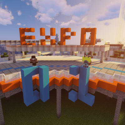 生徒がマインクラフトで開催しているエキスポイベント