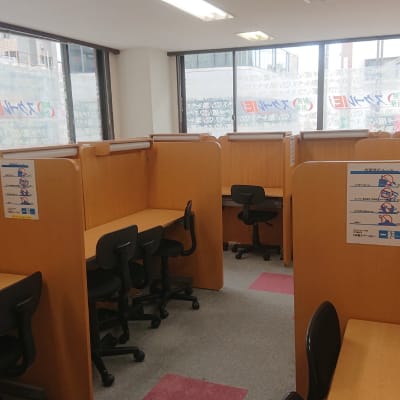 このような授業ブースで授業をいたします