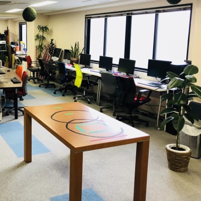 緑にあふれる明るい教室です。