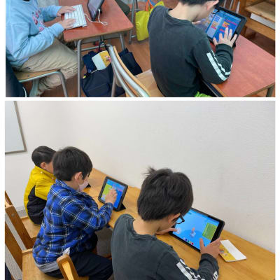 プログラミングが本当に楽しくて３人ともいつも集中してやっています