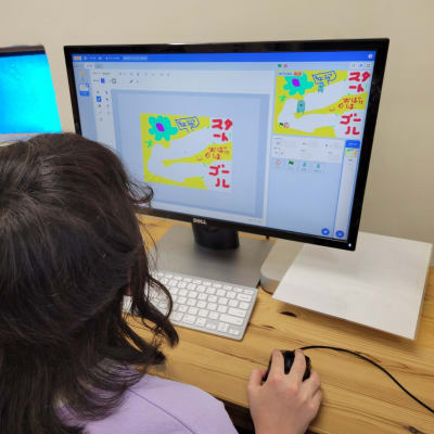 迷路ゲーム作成中！手描きのコースが可愛いですね♡