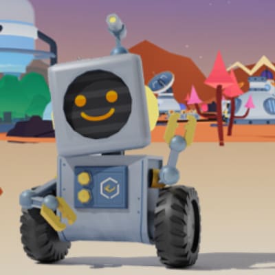 ブロックプログラミングクラスでは、バーチャルロボット教材「ロボティファイ」を使って学びます。