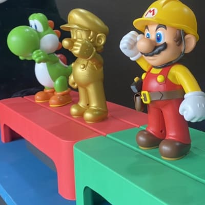 入口ではマリオやくまモンがお出迎え♪