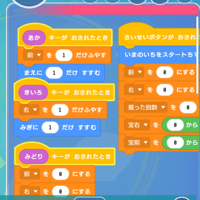 学習したこといかして宝探しゲームなど自由に作品を作成します‼