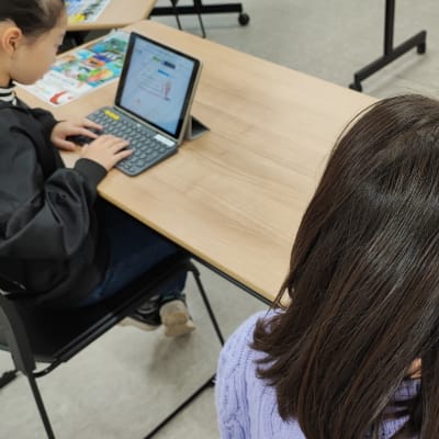 タッチタイピングの練習も毎レッスン実施しています