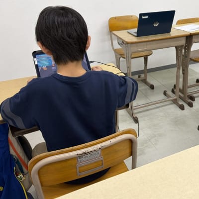 とても集中して取り組んでいます。