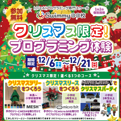 ✨無料体験受付中！クリスマス限定イベント✨3つの選べるコース！