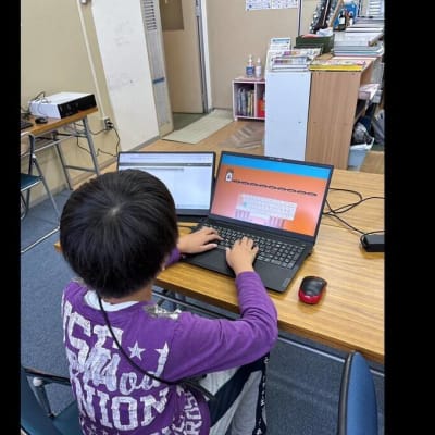 タイピング練習中(小3生徒)