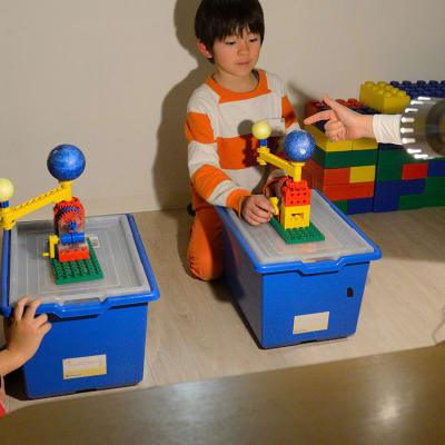 組み立てたモデルを使って、観察してみよう！