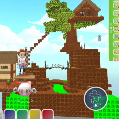 色々なブロックを使って、建物を作ることができるよ！