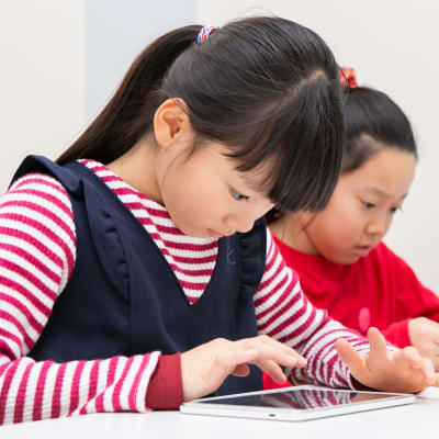 タブレットのレッスンではScratch.Jrを使用。