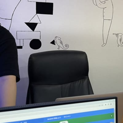 スクールコンセプトを壁画に描いています(^o^)