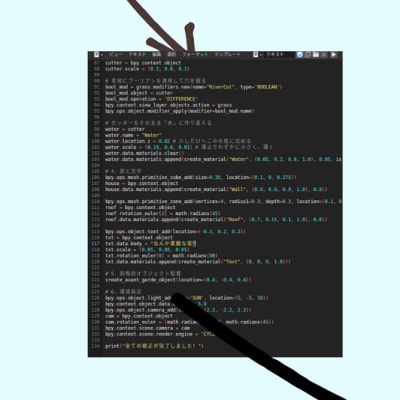 AIを利用して3Dモデリングする演習の例です