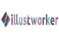 illust worker（イラストワーカー）のロゴ画像