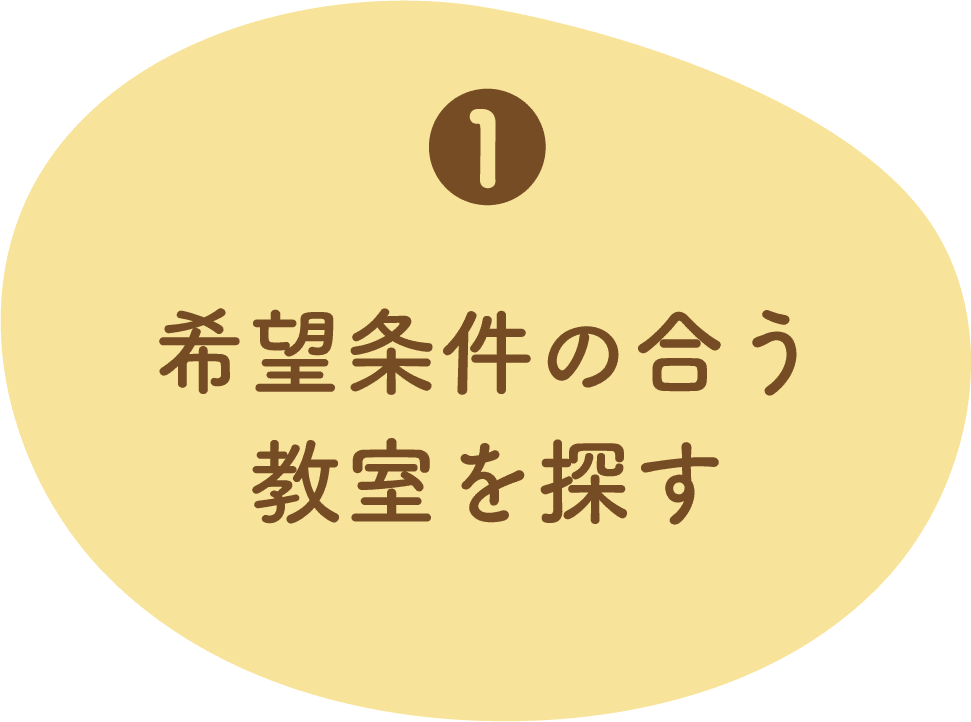 1希望条件の合うスクールを探す