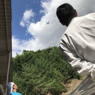 ドローン飛行練習の場面