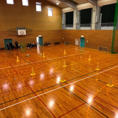 とても広い屋内練習場です