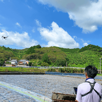 ドローン農業　風景