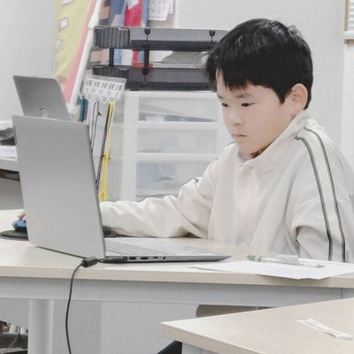 検定中！落ち着いて解いてるよ。
