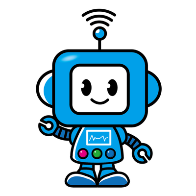 ロボットなのにプログラミングが苦手なロボ太。オリジナルキャラクター。