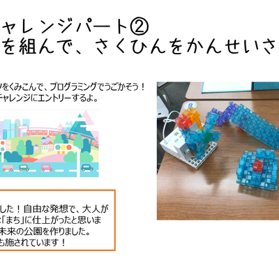 夏休みに、自由な発想で「みらいのまち」を作ったよ！①