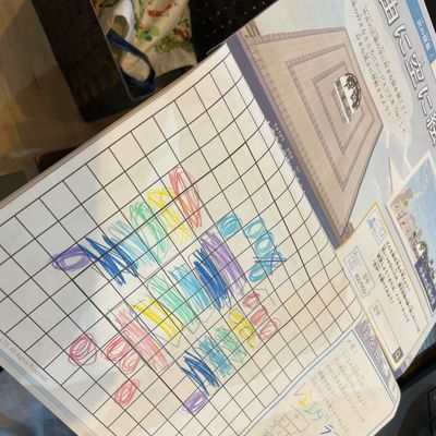 カラフルな設計図。どうやってエージェントを使って思った通りに配置するか考えながら作ります