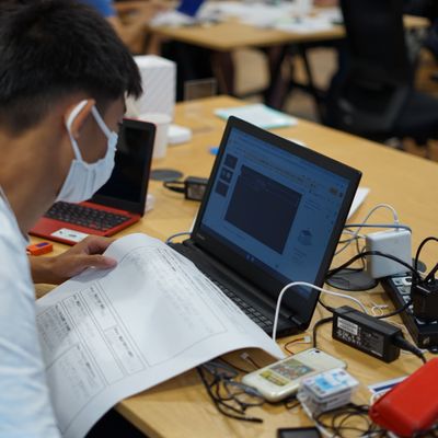 プレゼンテーションの練習なども行います。