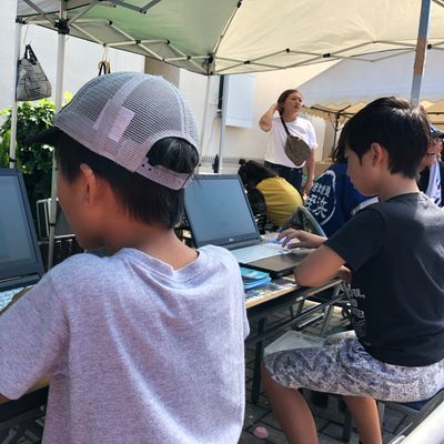 地域イベントなどにも積極的に参加しております。プログラミング体験イベントなど随時開催しております！