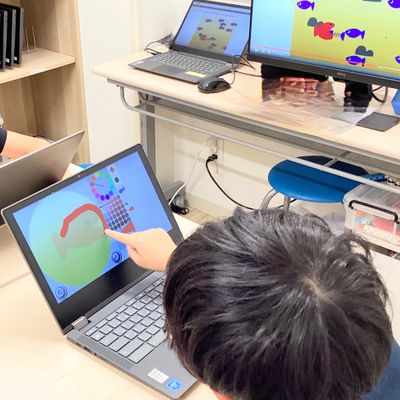 アニメーションプログラムのレッスンの様子