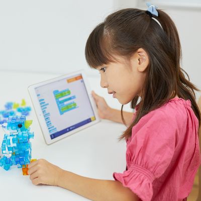 ブロックを使うビジュアルプログラミングだから楽しく学べる
