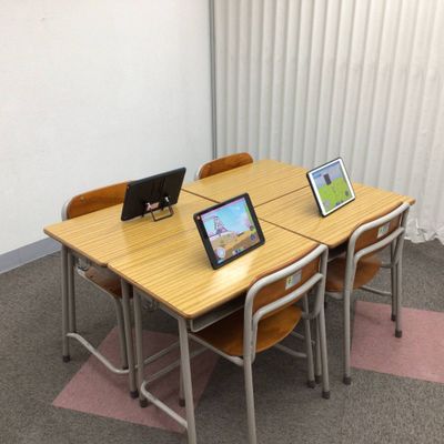 教室の風景です。アットホームな雰囲気の明るい教室です。