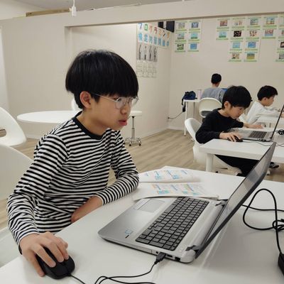 プログラミング検定試験の様子