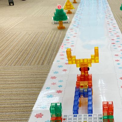 体験会の様子(冬バージョン)。雪道を走って、メッセージカードを届けよう！【2023年12月撮影】