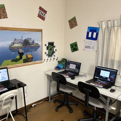 マイクラの飾りも置いてあるよ！