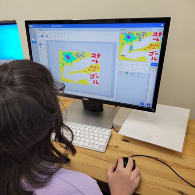 迷路ゲーム作成中！手描きのコースが可愛いですね♡