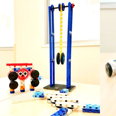 ブロックを使い工学分野を学ぶカリキュラム。