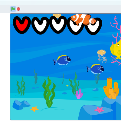 生徒作品例魚を食べて進化するゲーム
