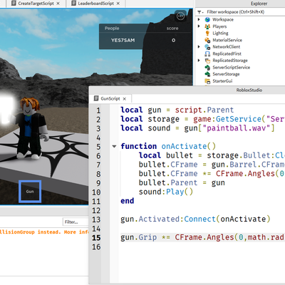 Robloxコースでは本格的なテキストプログラミングで３Dゲームを作ります。