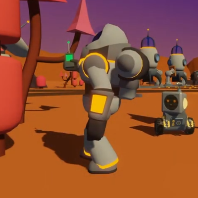 ブロックプログラミングクラスでは、バーチャルロボット教材「ロボティファイ」を使って学びます。