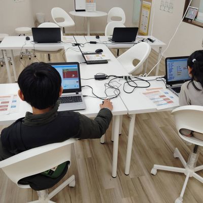兄妹でプログラミング検定練習を頑張っています！